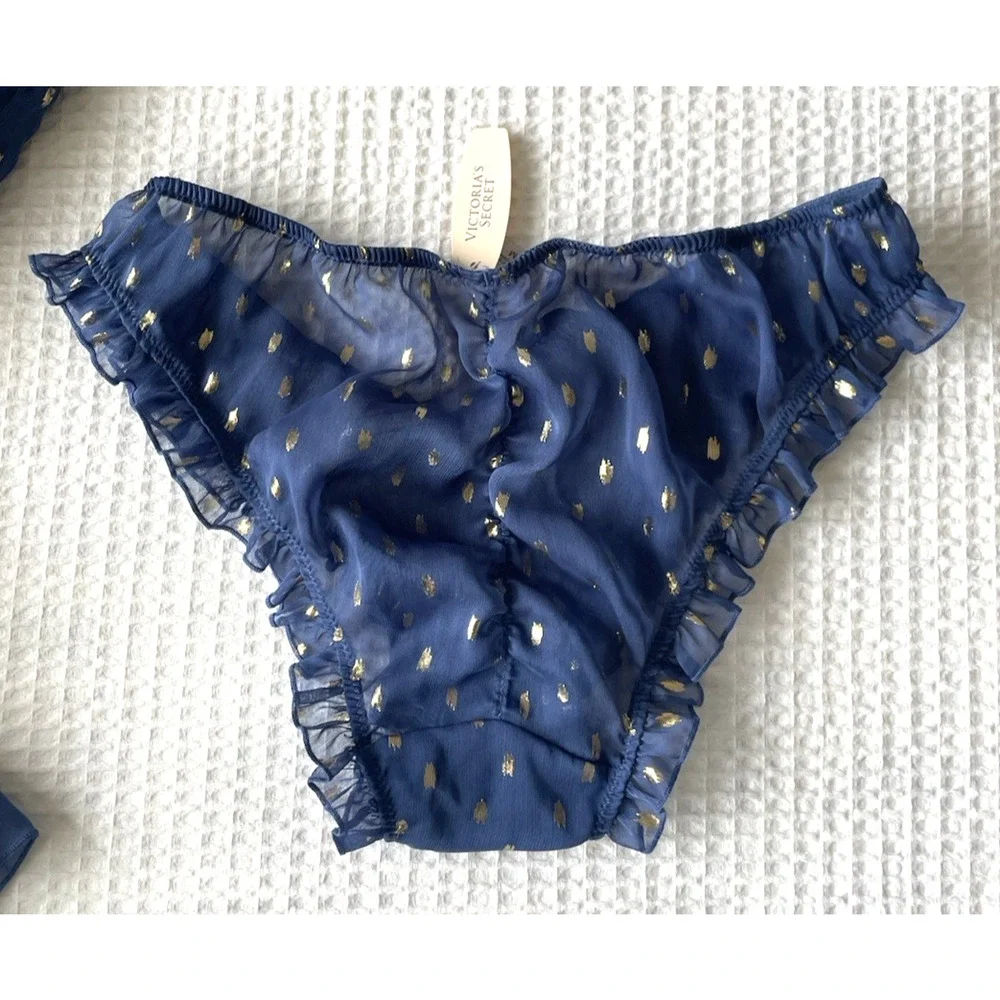 NWT Vtg Y2K Victorias Secret Sz Medium Lingerie Babydoll Bikini Set Top Panties